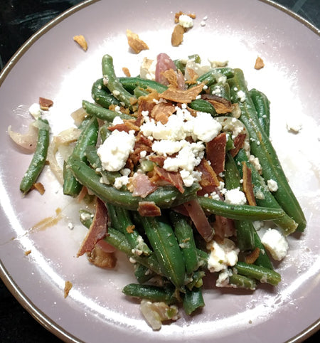 Bacon, Beans, and Feta Cheese