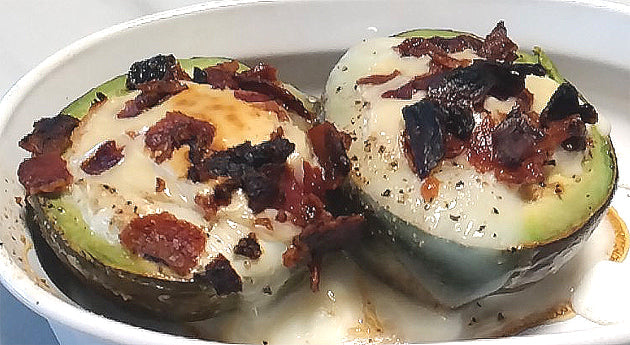 Bacon Ham Avocado Egg Bake