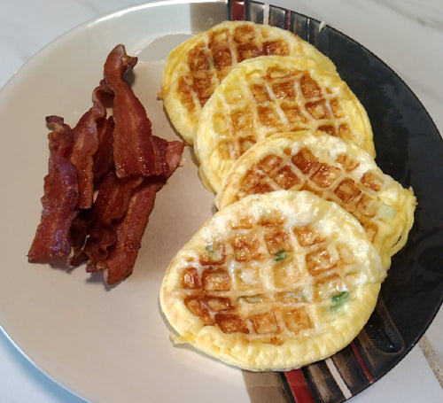 Egg, Cheese, and Bacon Waffles