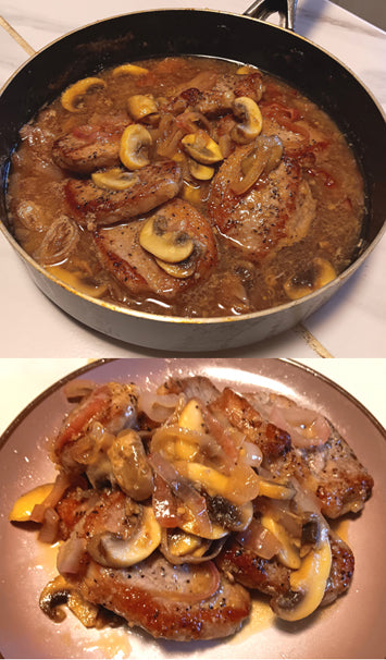 Mushroom Garlic Pork Chops