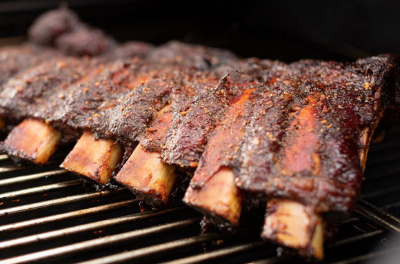 Smoked Beef Baby Back Ribs or Pork Ribs on a Grill