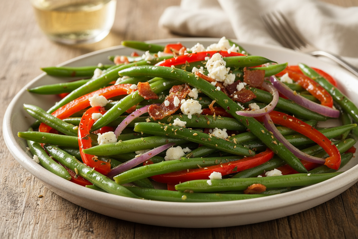 Feta Garlic Green Beans