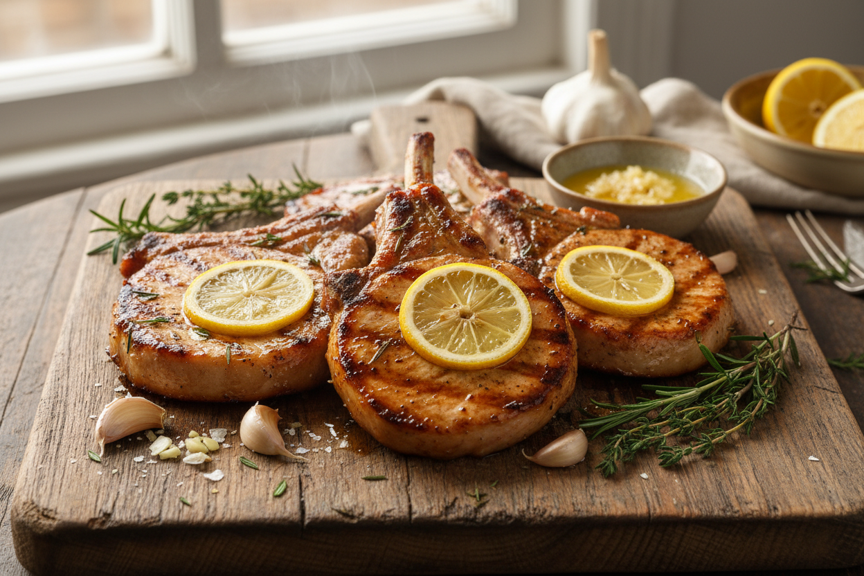 Garlic Lemon Pork Chops