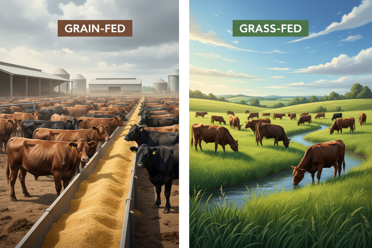 Grass Fed vs Grain-Fed