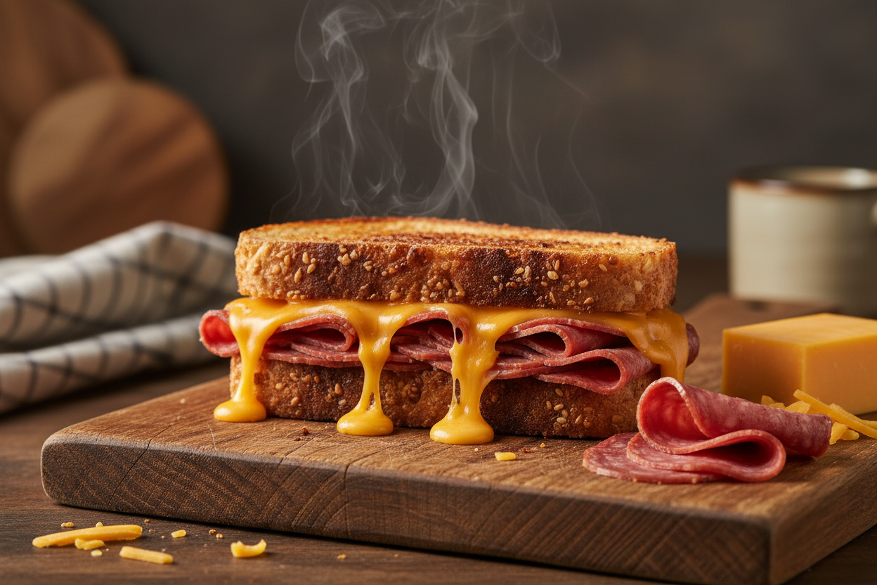 Hot Salami & Cheese San-wich Recipe