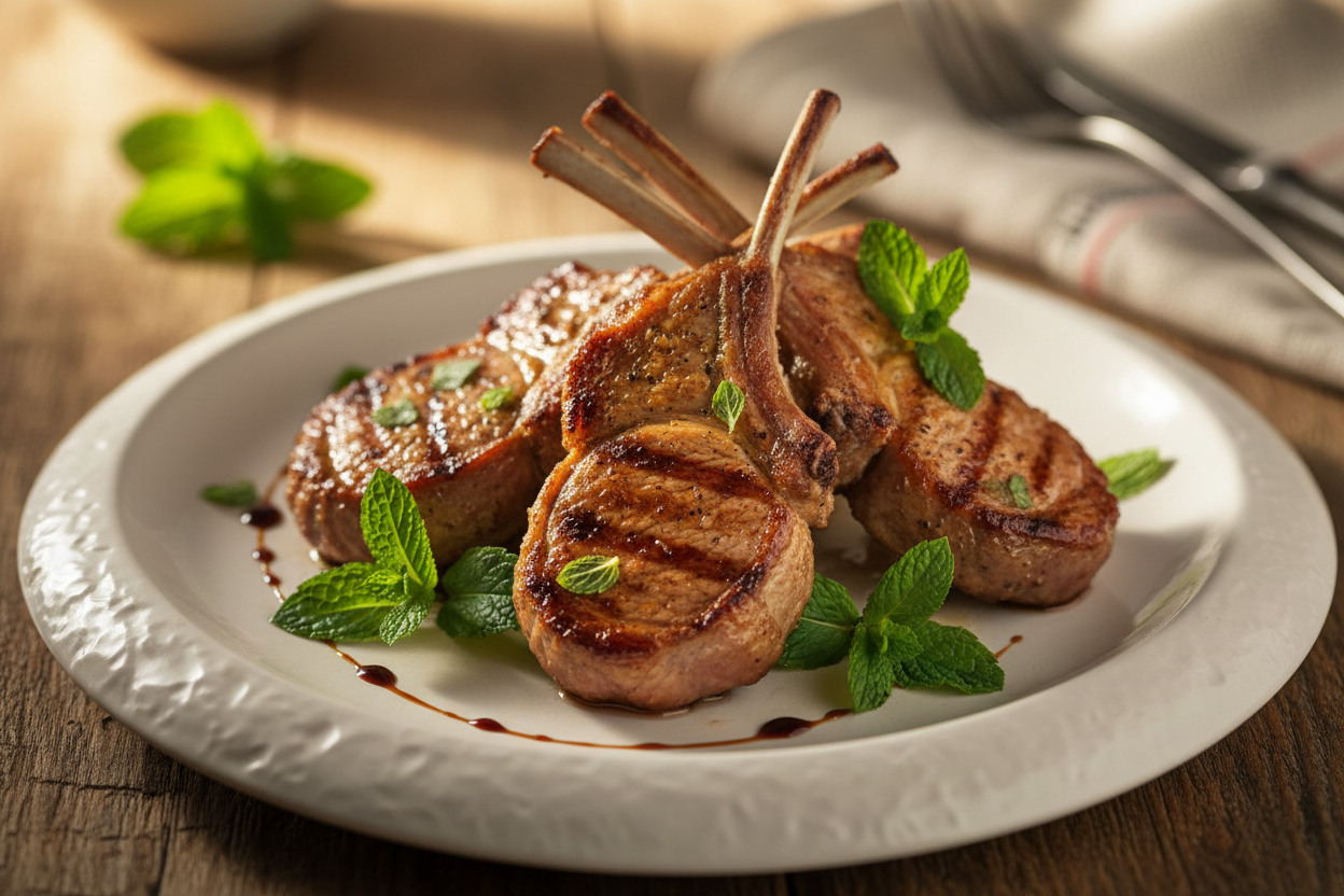 Minted Lamb Rib Chops Recipe