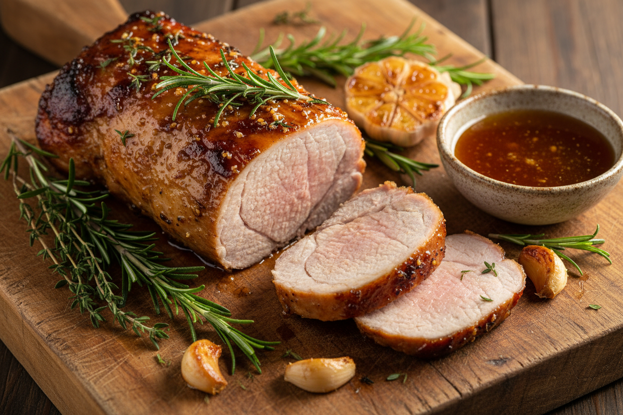 Pork Tenderloin Roast with Honey Garlic Glaze