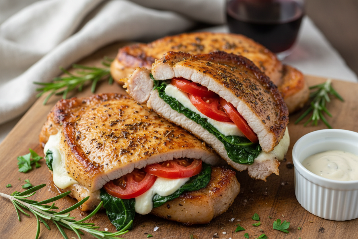 Baked Stuffed Pork Chops Recipe