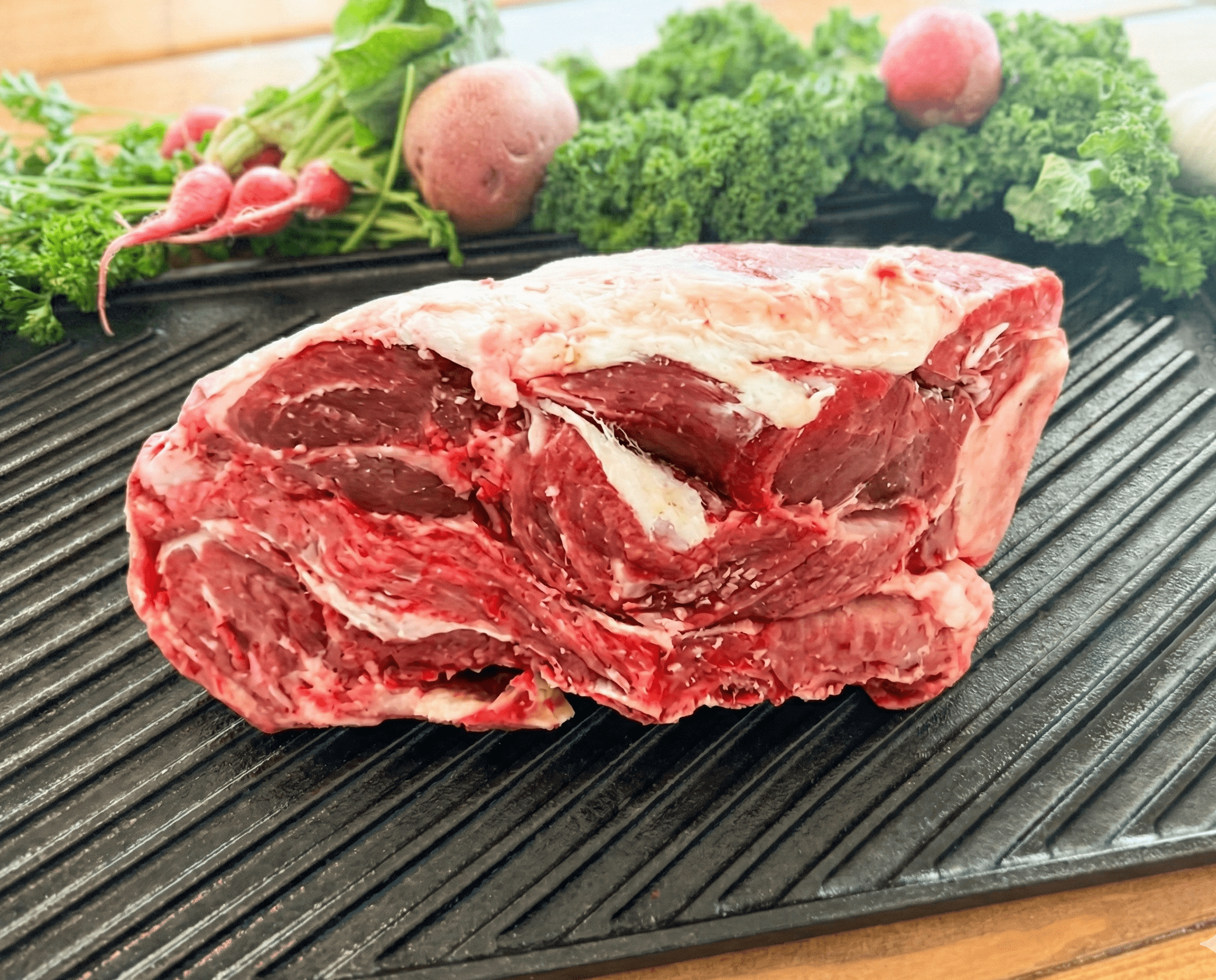 Lamb Shoulder Roast on a pan