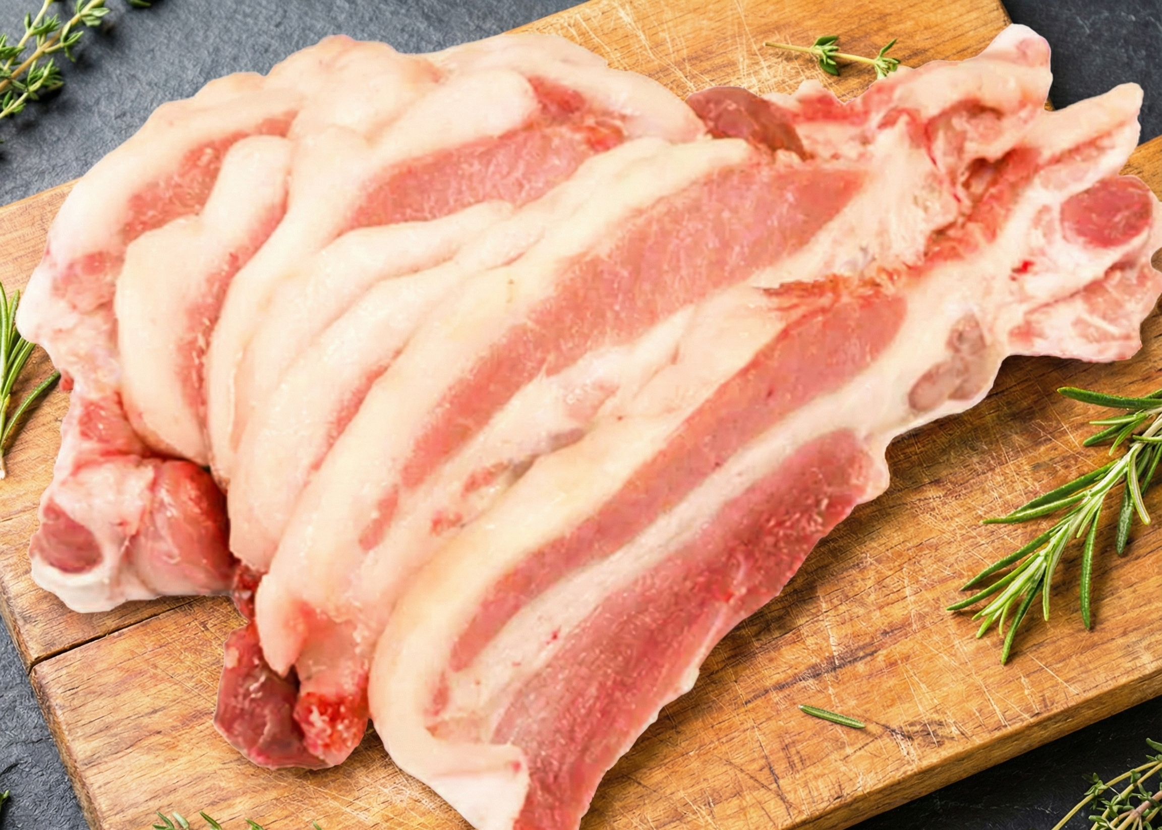 Pork Jowl Bacon on  board