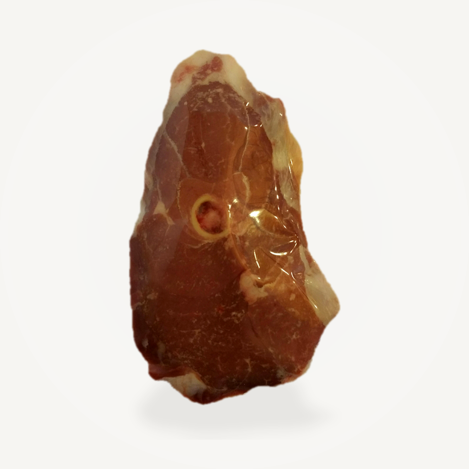 Goat round steak in package